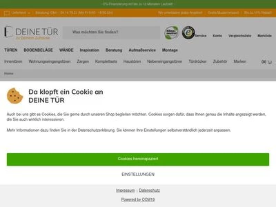 Website von Deine Tür GmbH