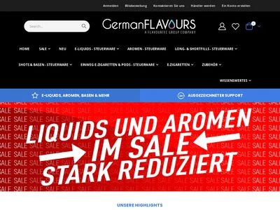 Website von GermanFLAVOURS GmbH