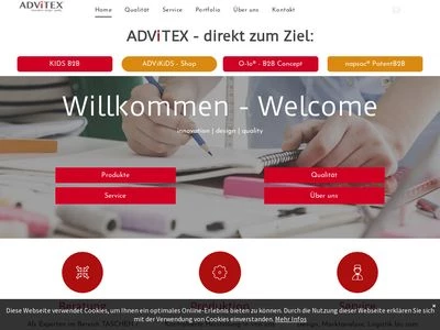 Website von ADViTEX GMBH