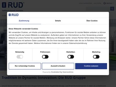 Website von RUD Ketten Rieger & Dietz GmbH u. Co. KG