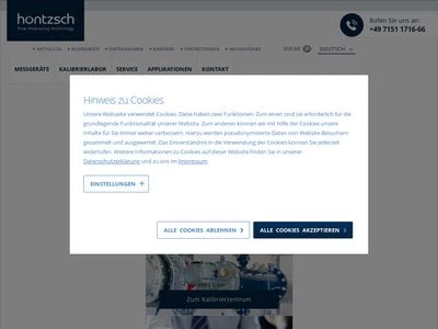 Website von Höntzsch GmbH & Co. KG