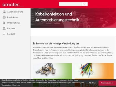 Website von arnotec GmbH