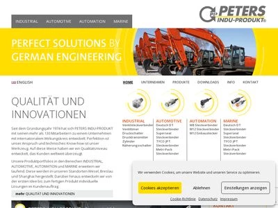Website von Peters Indu-Produkt GmbH