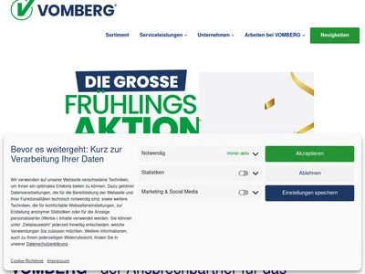 Website von B. Vomberg GmbH & CoKG