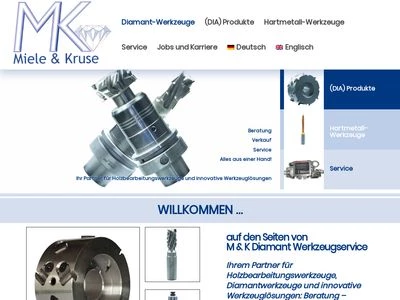 Website von M & K Diamant Werkzeugservice GmbH & Co.KG