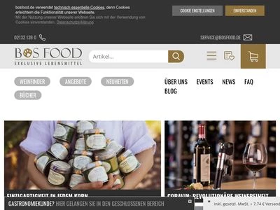 Website von BOS FOOD GmbH