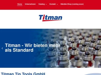 Website von Titman Tip Tools GmbH