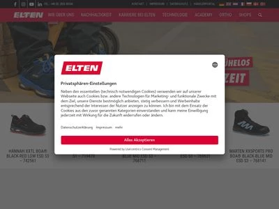 Website von ELTEN GMBH
