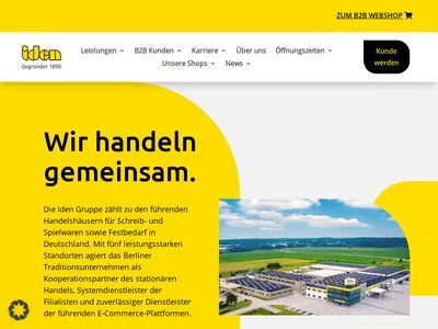 Website von Iden System Großhandels GmbH