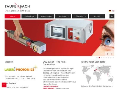 Website von TAUFENBACH GmbH