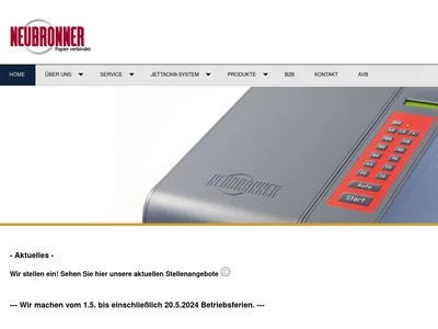 Website von NEUBRONNER GmbH & Co. KG