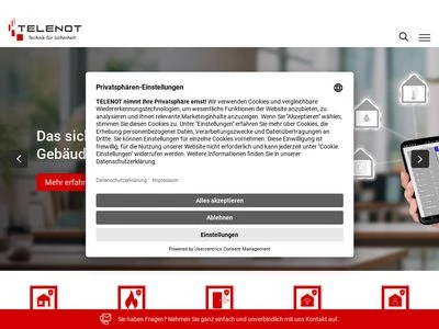 Website von TELENOT ELECTRONIC GMBH