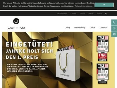 Website von Jahnke Vertriebs GmbH