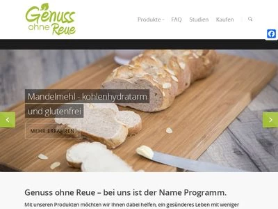 Website von Genuss ohne Reue GmbH