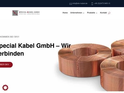 Website von SKV Special Kabel GmbH