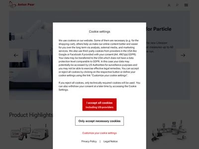 Website von Anton Paar GmbH