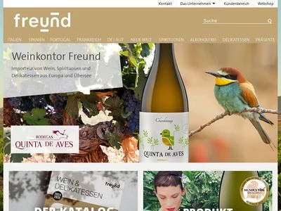 Website von Weinkontor Freund GmbH