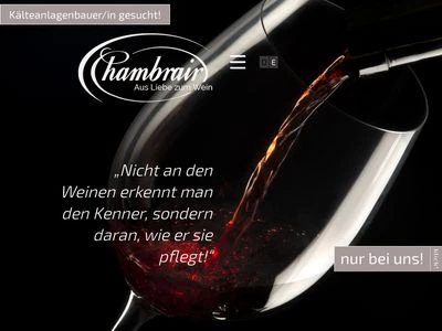 Website von CHAMBRAIR - Coffema International GmbH