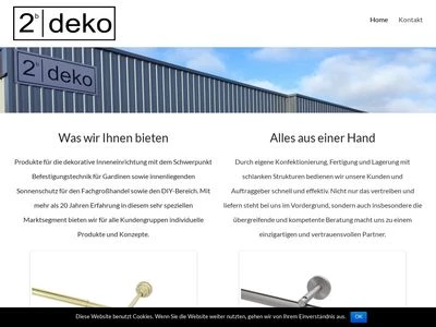 Website von 2b deko GmbH