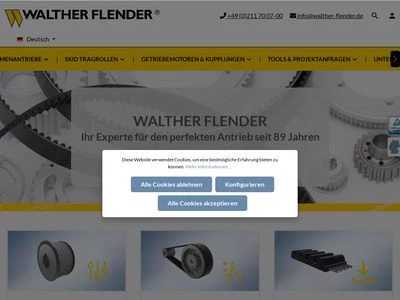 Website von Walther Flender GmbH