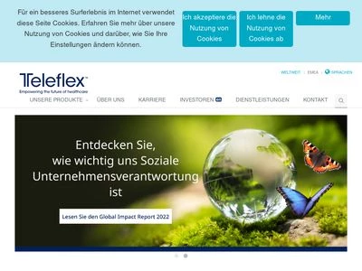 Website von Teleflex Medical GmbH
