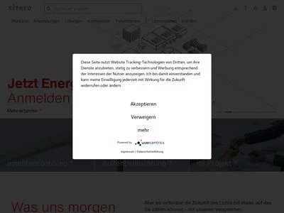 Website von Siteco Beleuchtungstechnik GmbH