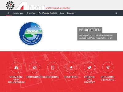 Website von Aldorf Maschinenbau GmbH