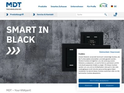 Website von MDT technologies GmbH 