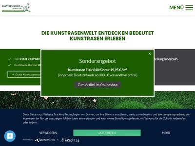 Website von Private Greens & FiberGrass International GmbH