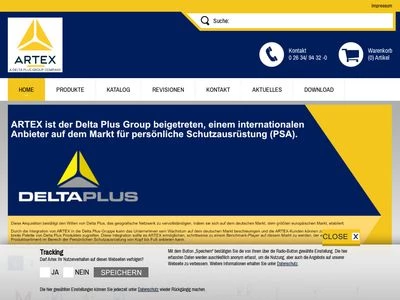 Website von ARTEX Personensicherungssysteme GmbH