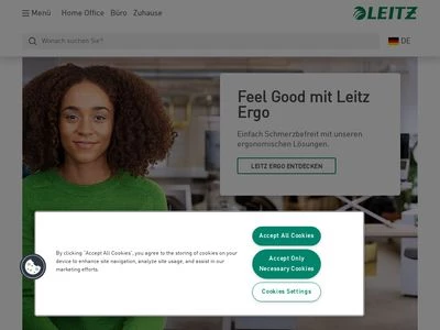 Website von LEITZ ACCO Brands GmbH & Co KG
