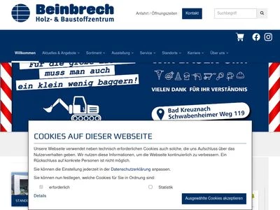 Website von Beinbrech GmbH & Co. KG