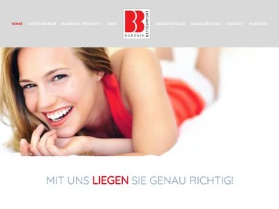 Website von Badenia Bettcomfort GmbH & Co. KG