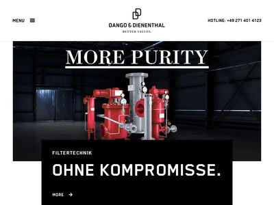Website von Dango & Dienenthal Filtertechnik GmbH