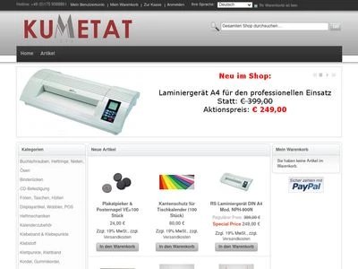 Website von Kumetat GmbH & Co KG