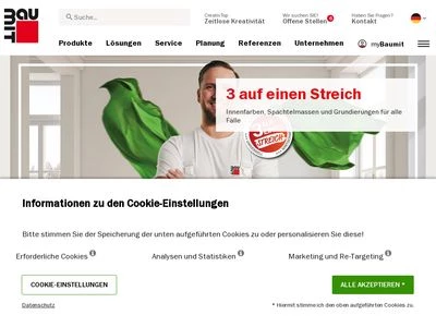 Website von Baumit GmbH
