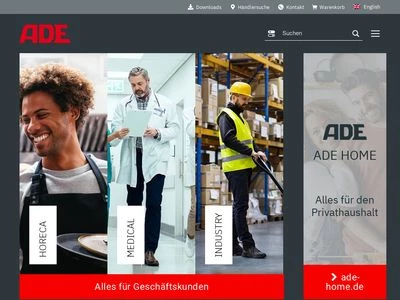Website von ADE Germany GmbH
