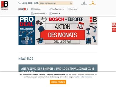 Website von BBT Eurofer Baubeschlaghandel GmbH