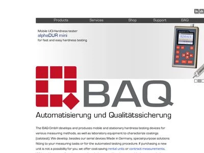 Website von BAQ GmbH