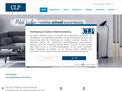 Website von CLP-Trading GmbH