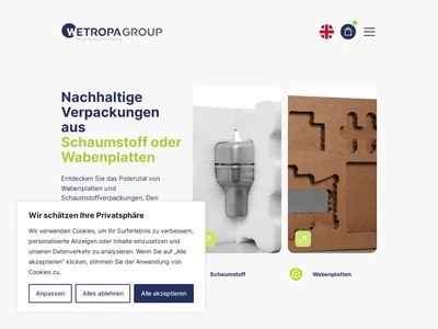 Website von WETROPA Kunststoff-Verarbeitung GmbH & Co. KG