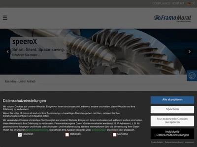 Website von Framo Morat GmbH & Co. KG