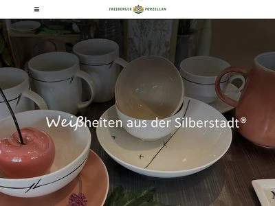 Website von Freiberger Porzellan GmbH
