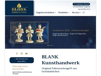 Website von Blank Kunsthandwerk