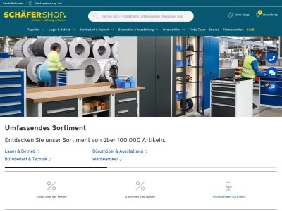 Website von SSI Schäfer Shop GmbH