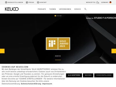 Website von KEUCO GmbH & Co. KG