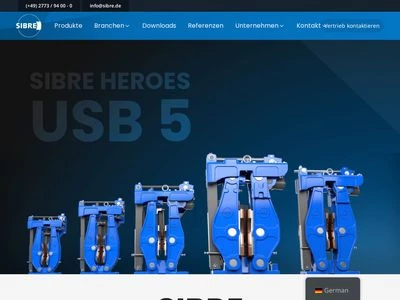 Website von SIBRE - Siegerland Bremsen GmbH