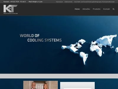 Website von K+T world of cooling systems GmbH