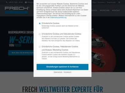 Website von Oskar Frech GmbH + Co. KG