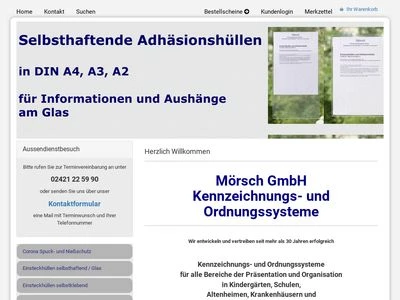 Website von Mörsch GmbH